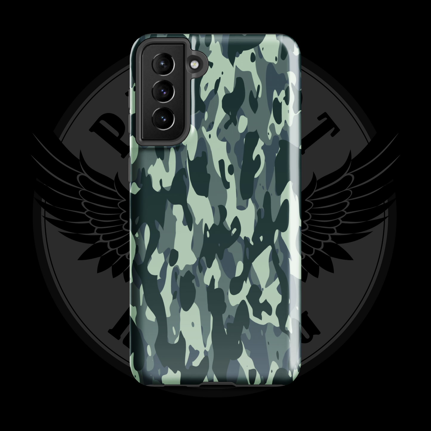 Midnight Stealth Camo Samsung Case – Tactical Dual-Layer Protection with Free Shipping