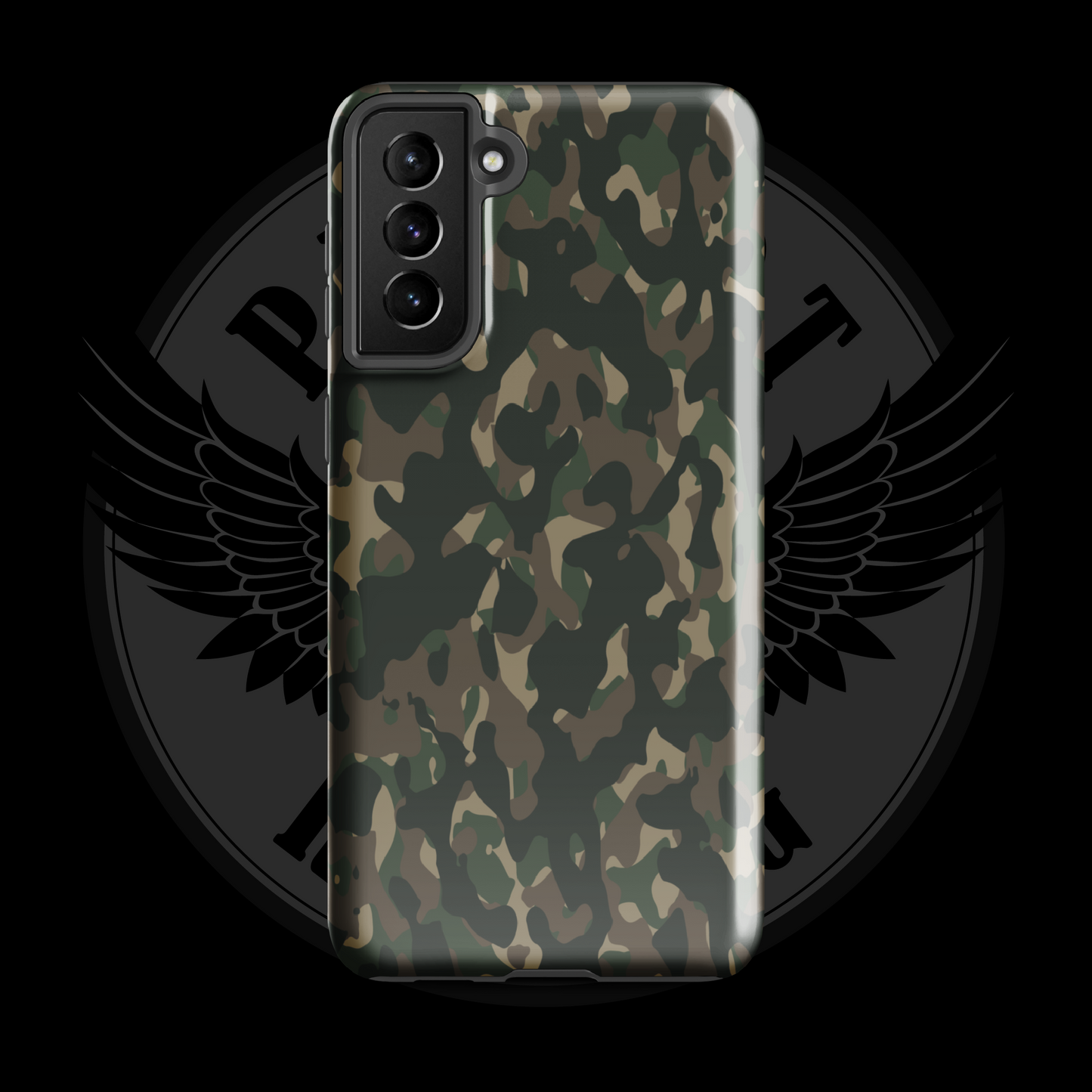 Frontline Forest Camo Samsung Case – Durable Dual-Layer Protection with Free Shipping