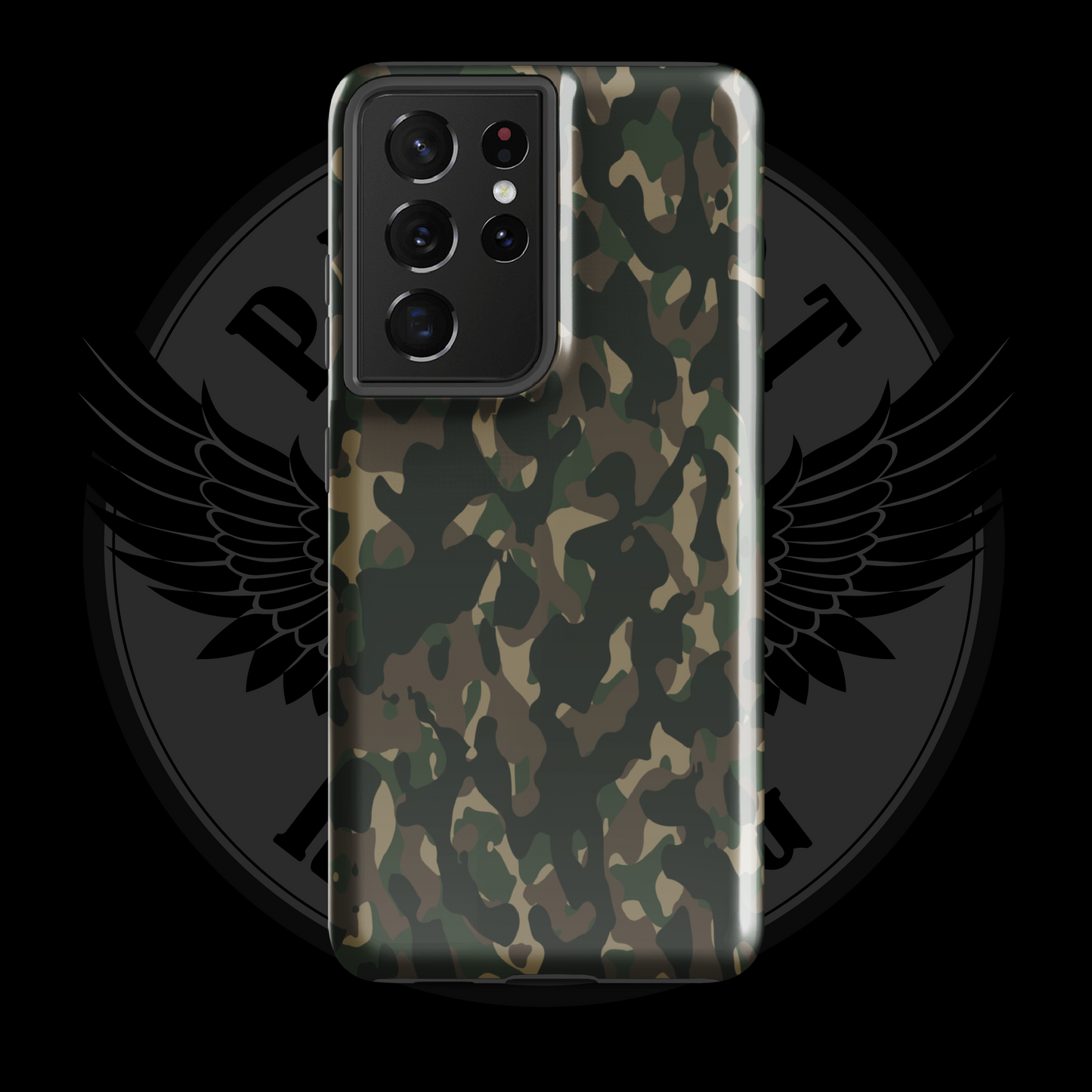 Frontline Forest Camo Samsung Case – Durable Dual-Layer Protection with Free Shipping