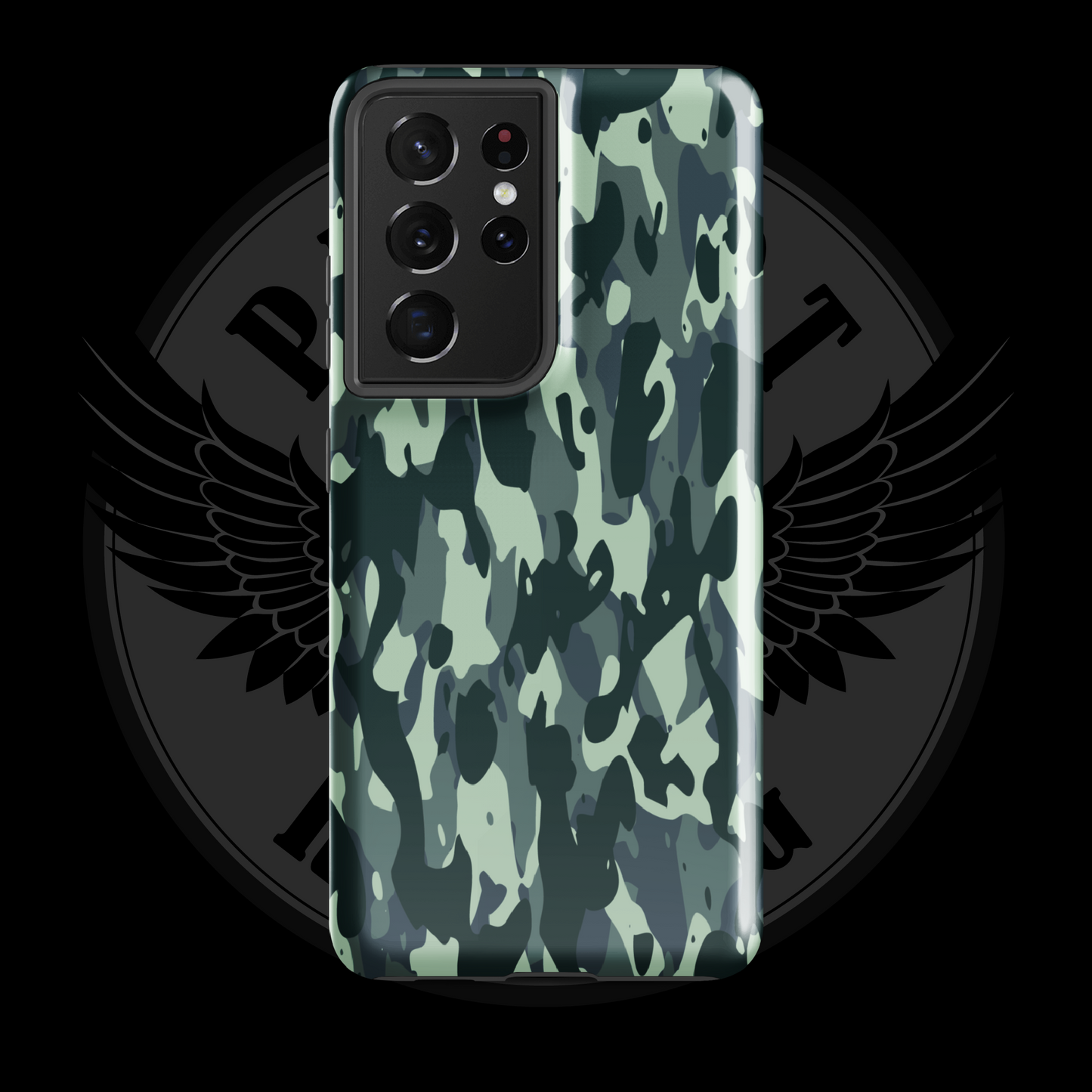 Midnight Stealth Camo Samsung Case – Tactical Dual-Layer Protection with Free Shipping