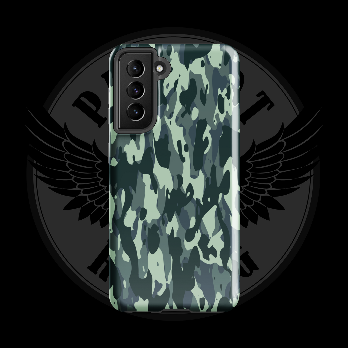Midnight Stealth Camo Samsung Case – Tactical Dual-Layer Protection with Free Shipping