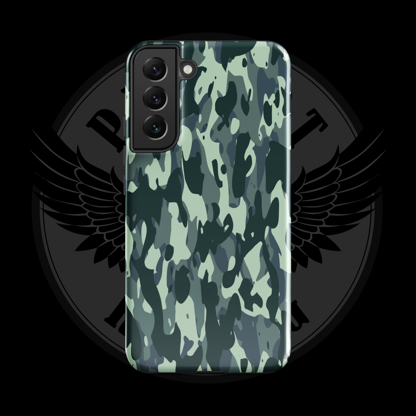 Midnight Stealth Camo Samsung Case – Tactical Dual-Layer Protection with Free Shipping