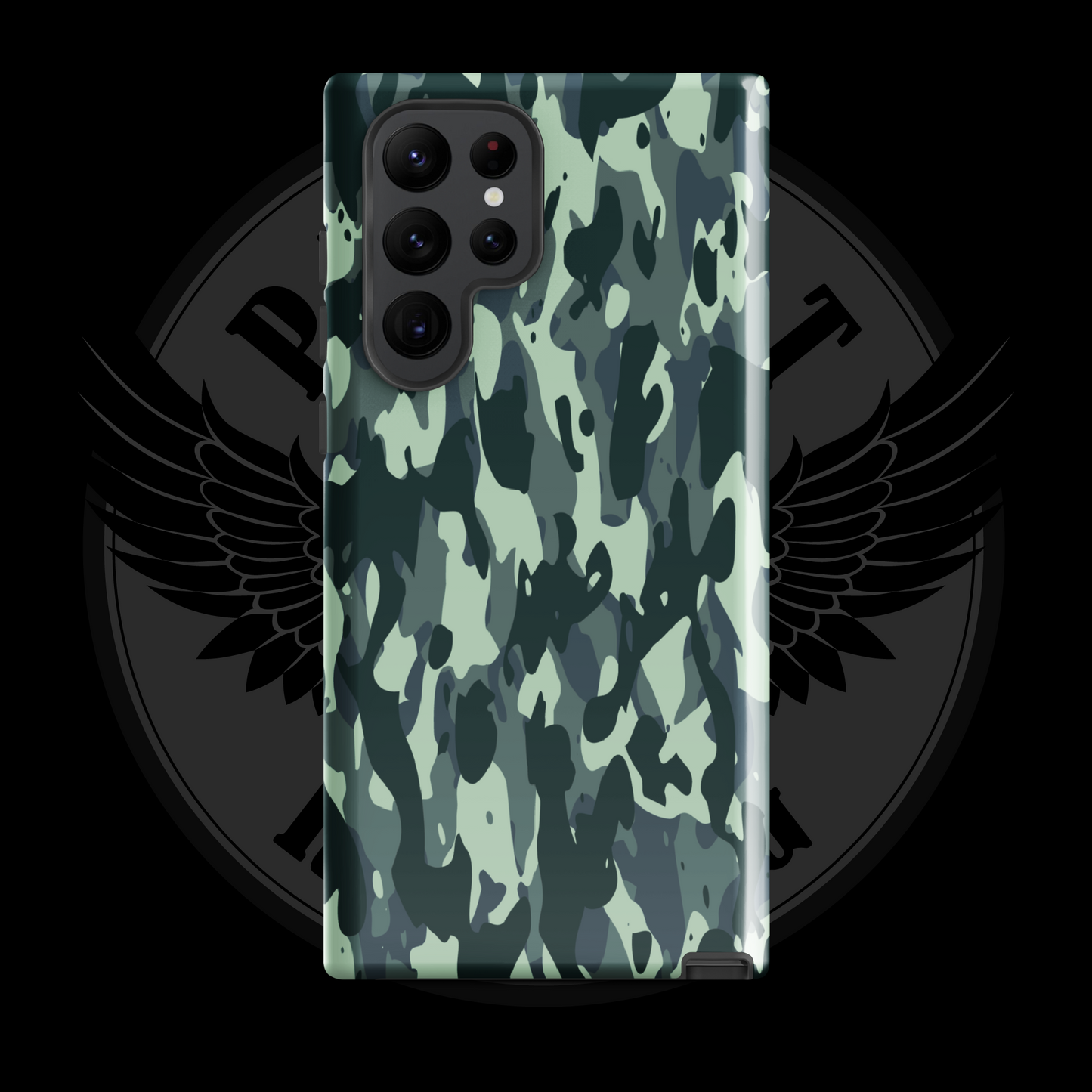 Midnight Stealth Camo Samsung Case – Tactical Dual-Layer Protection with Free Shipping