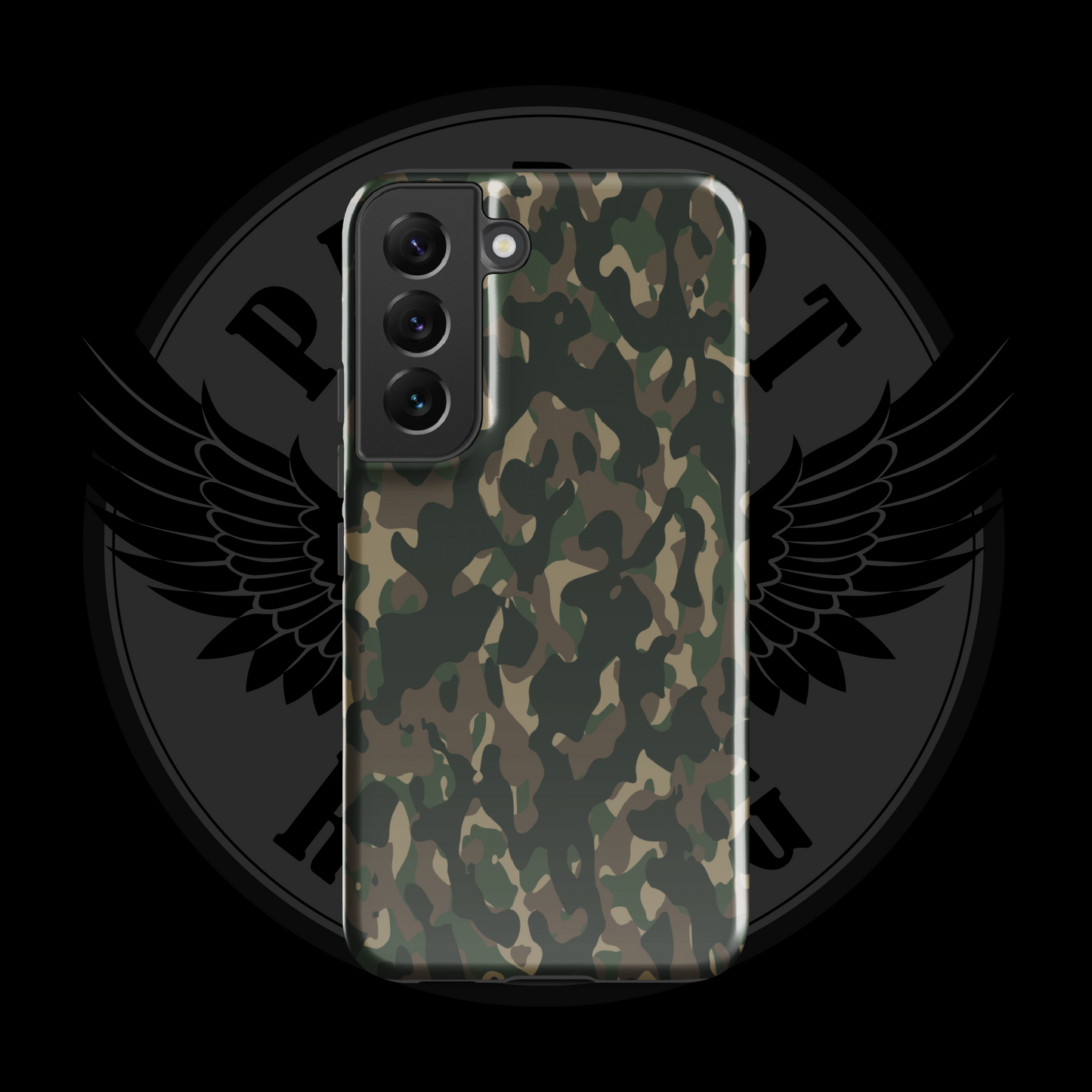 Frontline Forest Camo Samsung Case – Durable Dual-Layer Protection with Free Shipping