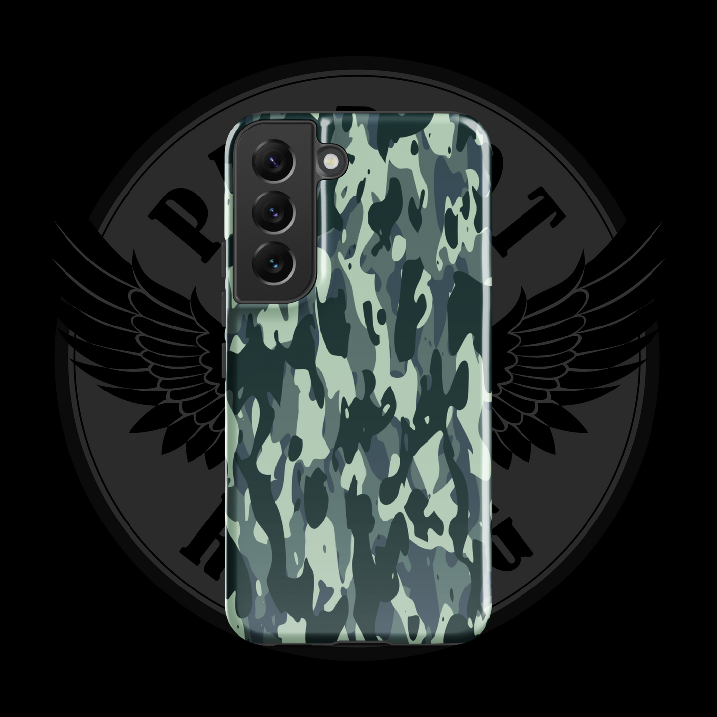 Midnight Stealth Camo Samsung Case – Tactical Dual-Layer Protection with Free Shipping