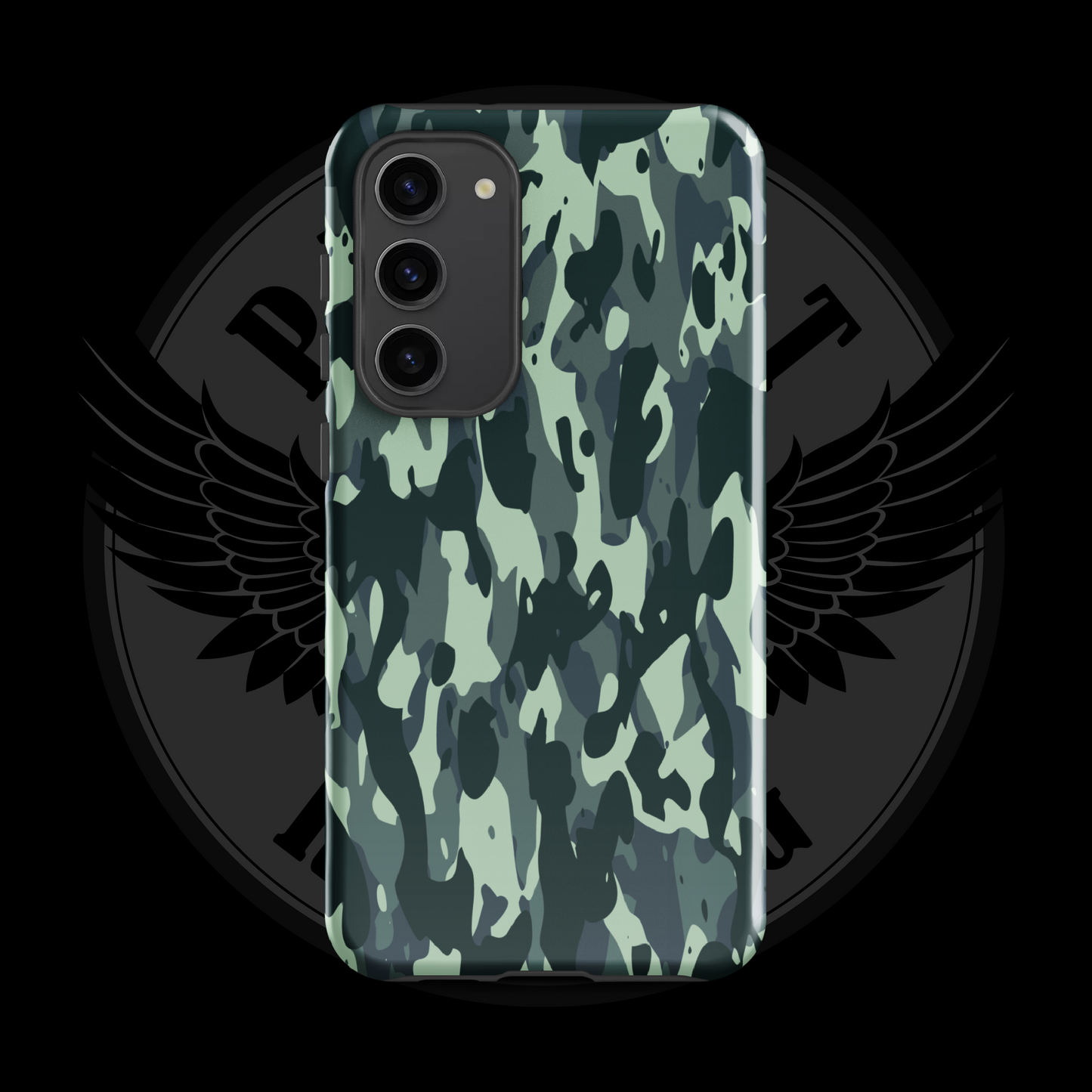 Midnight Stealth Camo Samsung Case – Tactical Dual-Layer Protection with Free Shipping