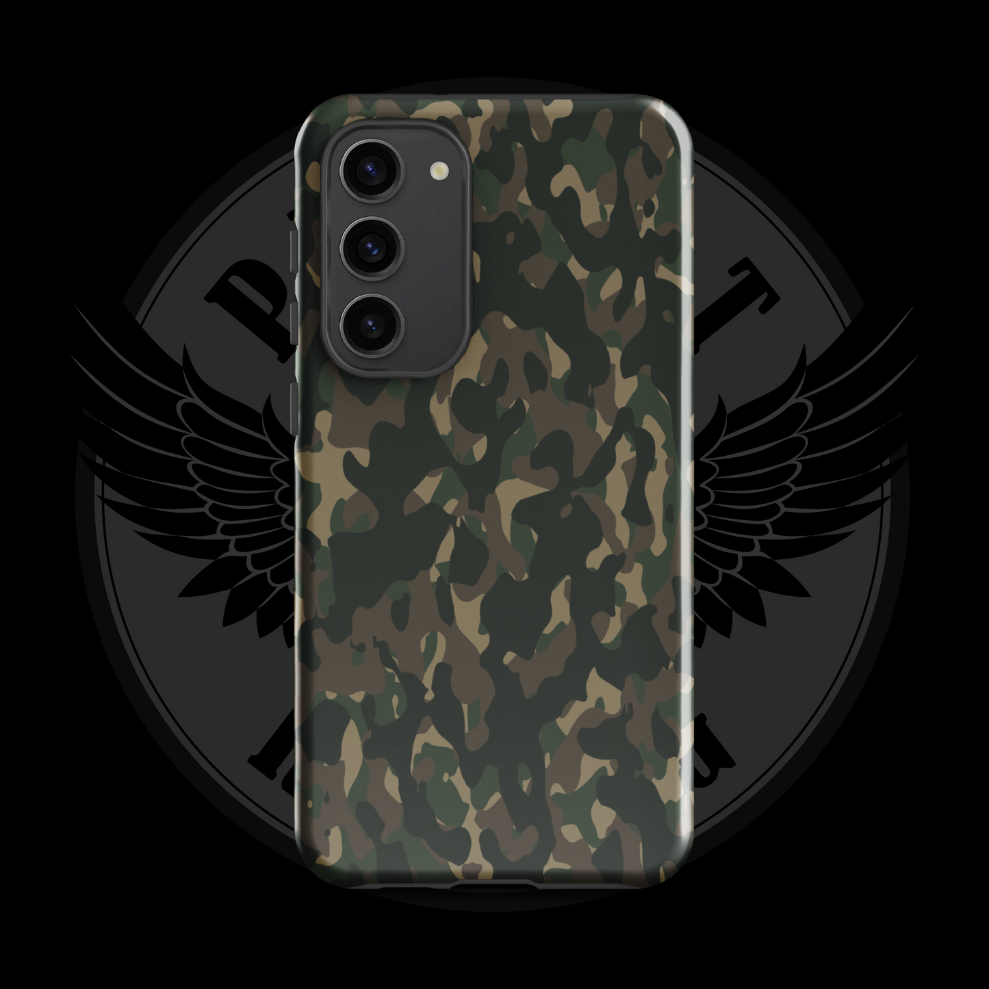 Frontline Forest Camo Samsung Case – Durable Dual-Layer Protection with Free Shipping