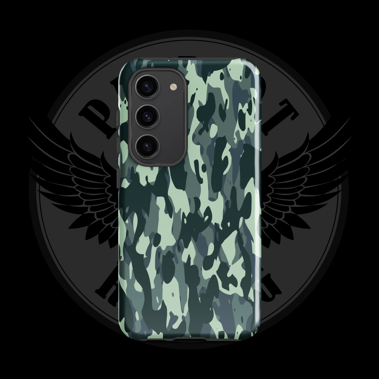 Midnight Stealth Camo Samsung Case – Tactical Dual-Layer Protection with Free Shipping