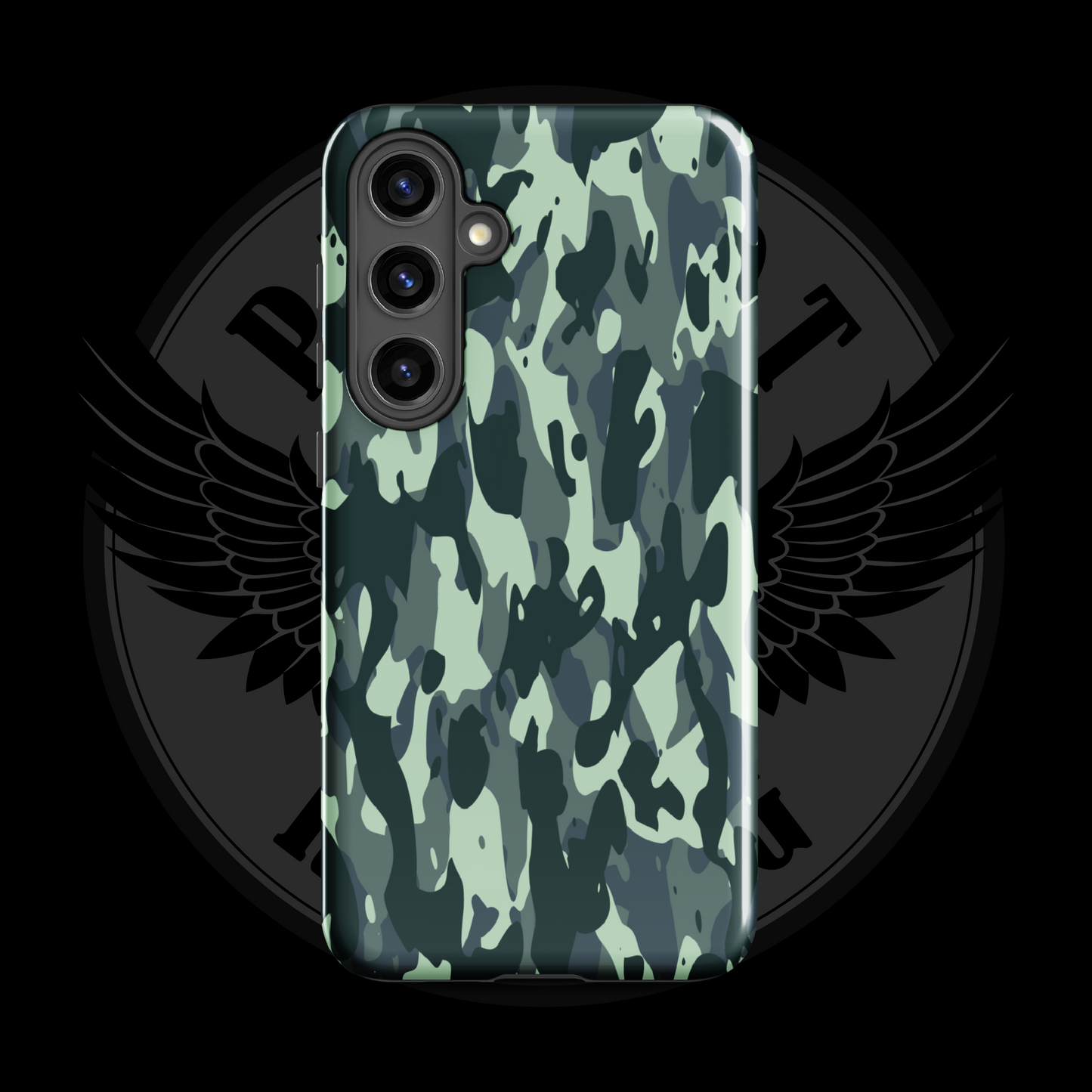 Midnight Stealth Camo Samsung Case – Tactical Dual-Layer Protection with Free Shipping