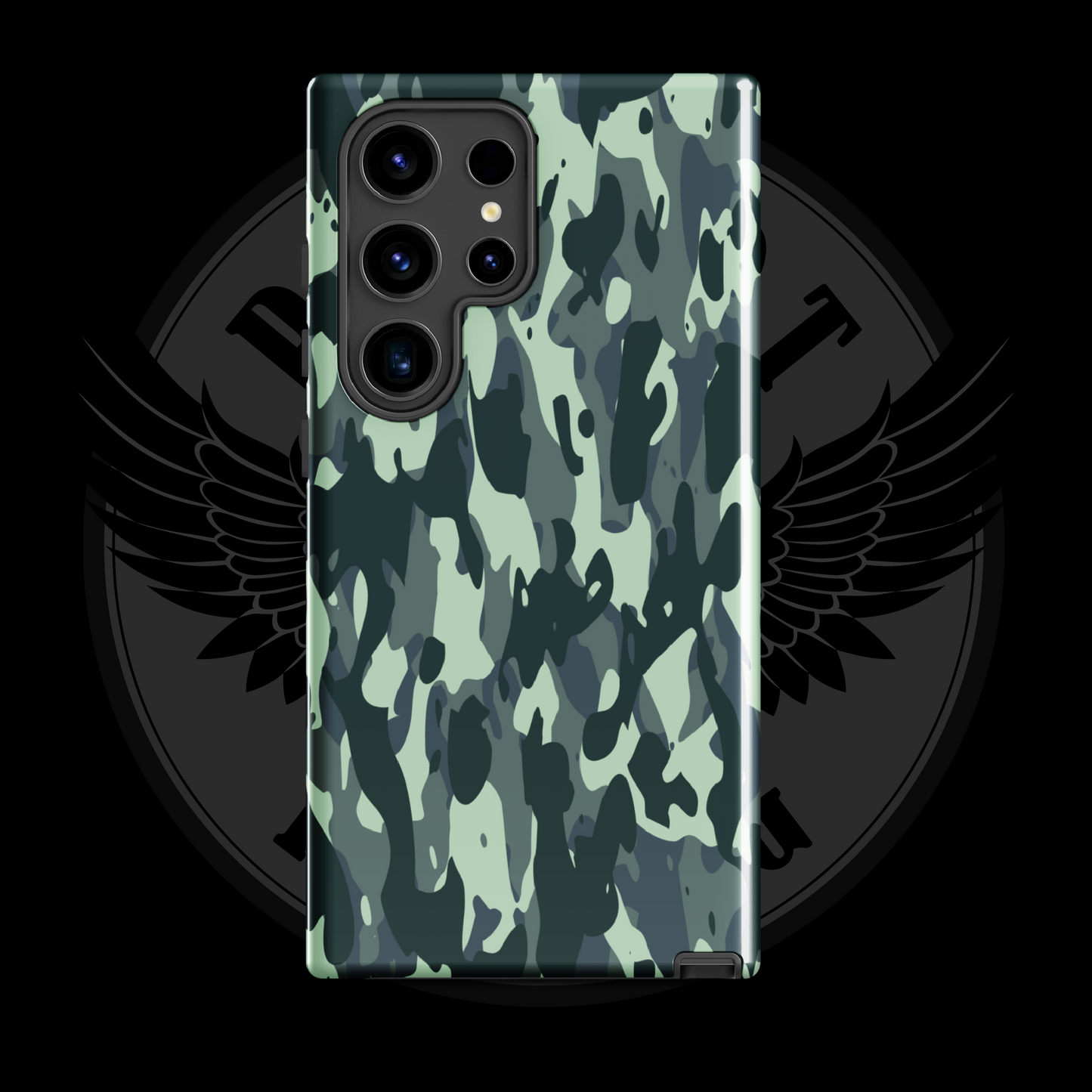 Midnight Stealth Camo Samsung Case – Tactical Dual-Layer Protection with Free Shipping