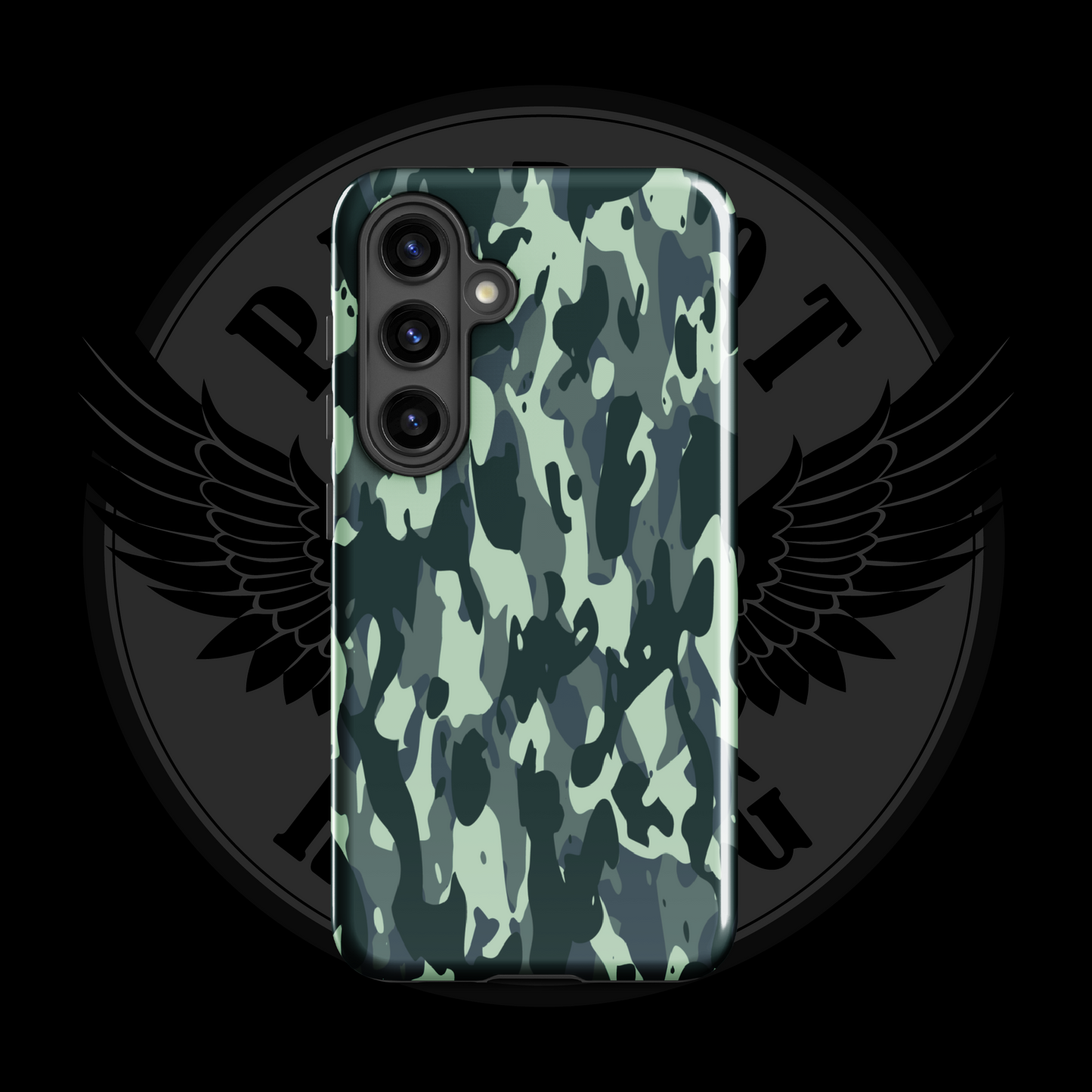 Midnight Stealth Camo Samsung Case – Tactical Dual-Layer Protection with Free Shipping