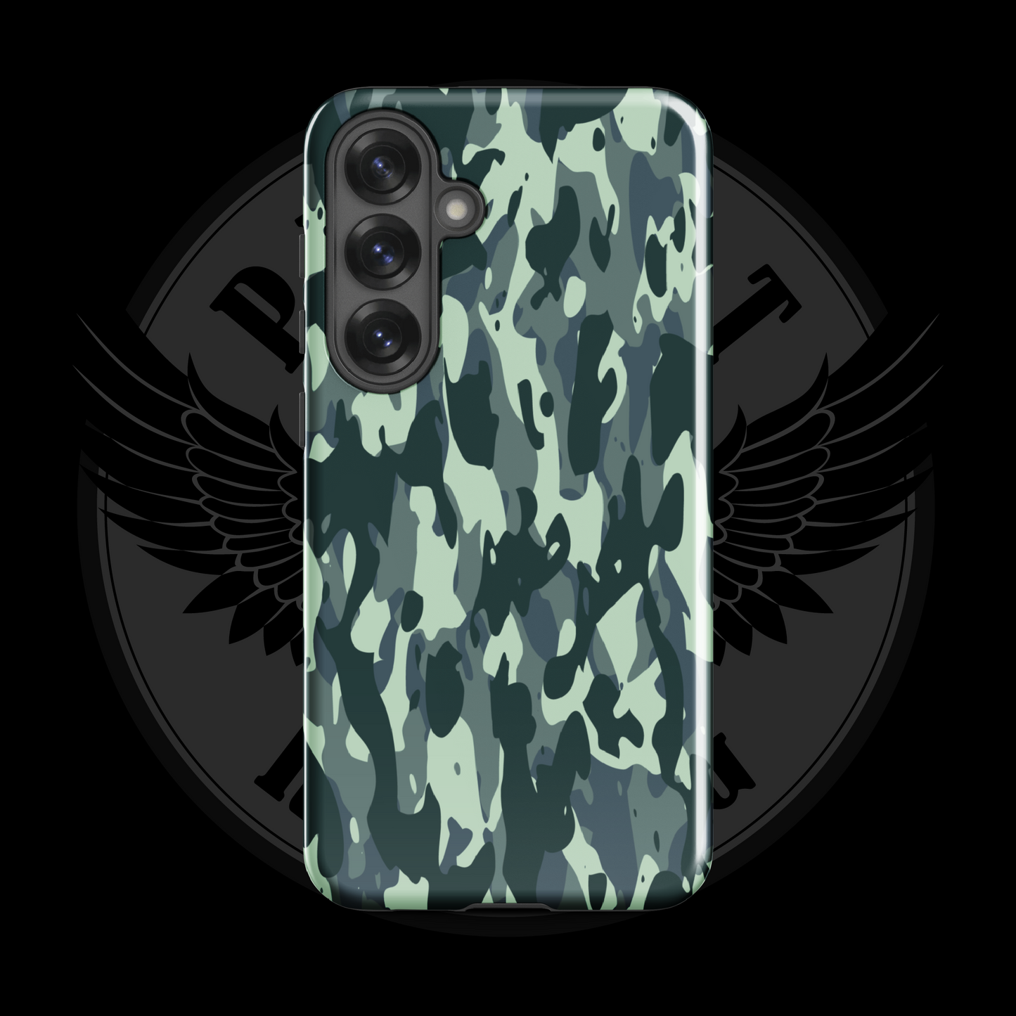 Midnight Stealth Camo Samsung Case – Tactical Dual-Layer Protection with Free Shipping
