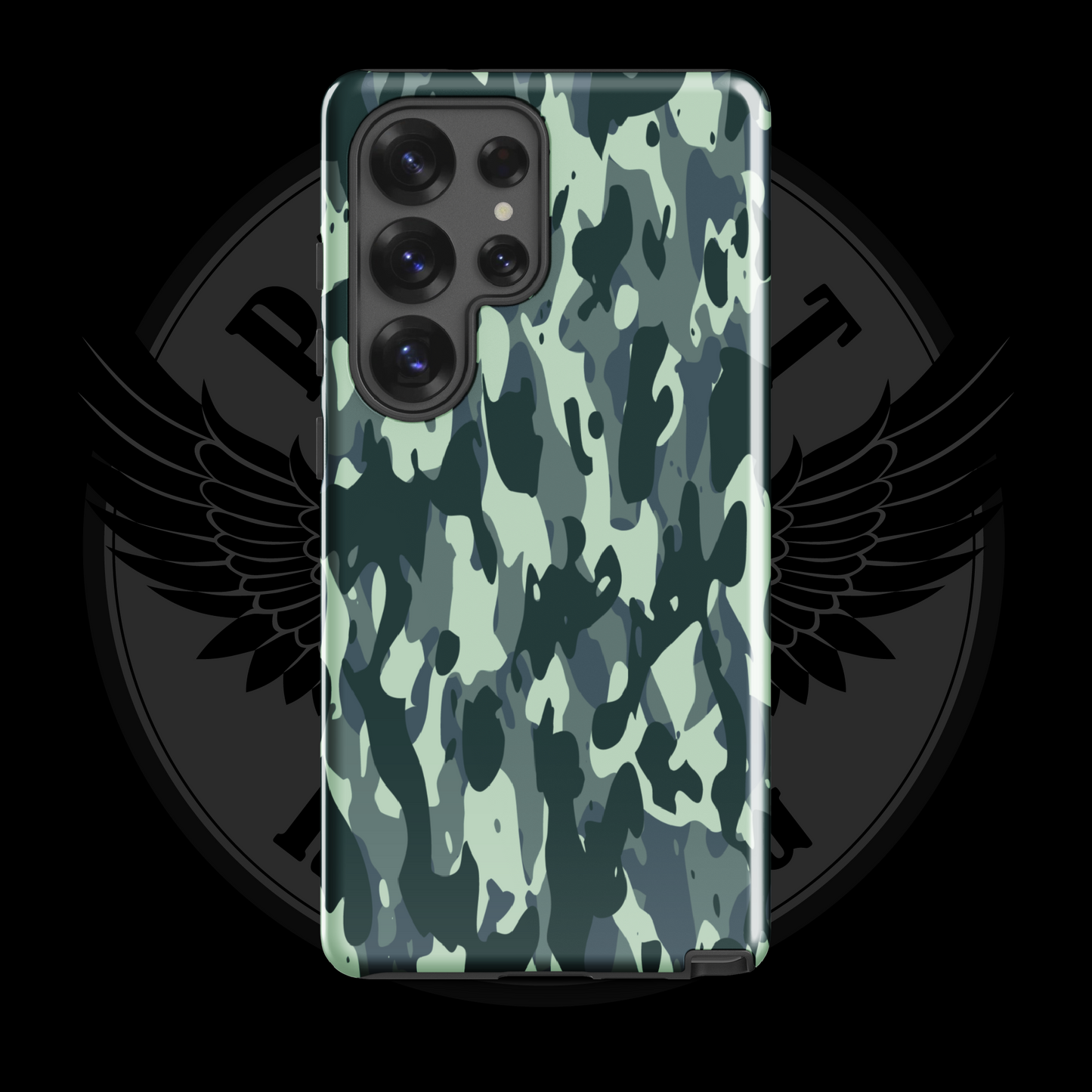 Midnight Stealth Camo Samsung Case – Tactical Dual-Layer Protection with Free Shipping