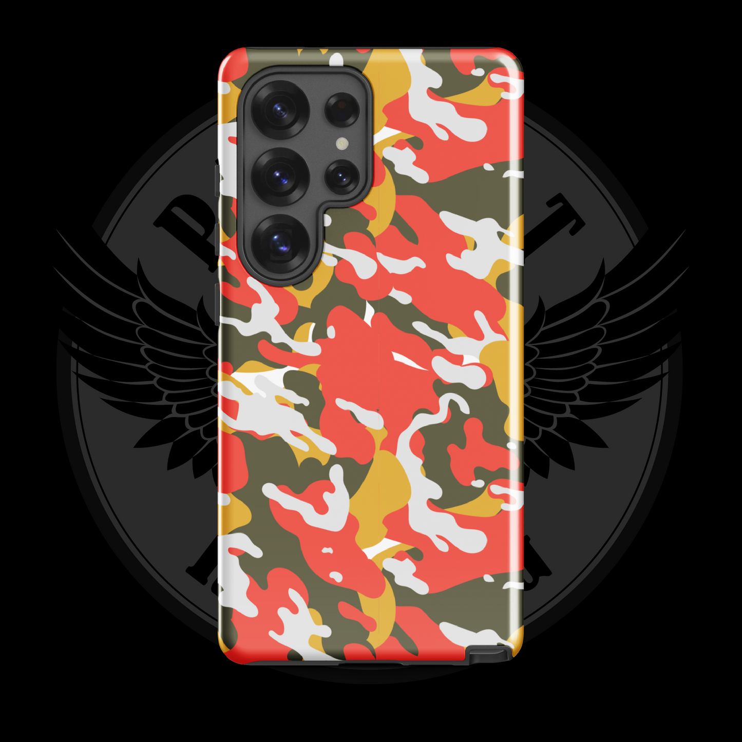 Valor Flame Camo Samsung Case – Rugged Dual-Layer Protection with Free Shipping