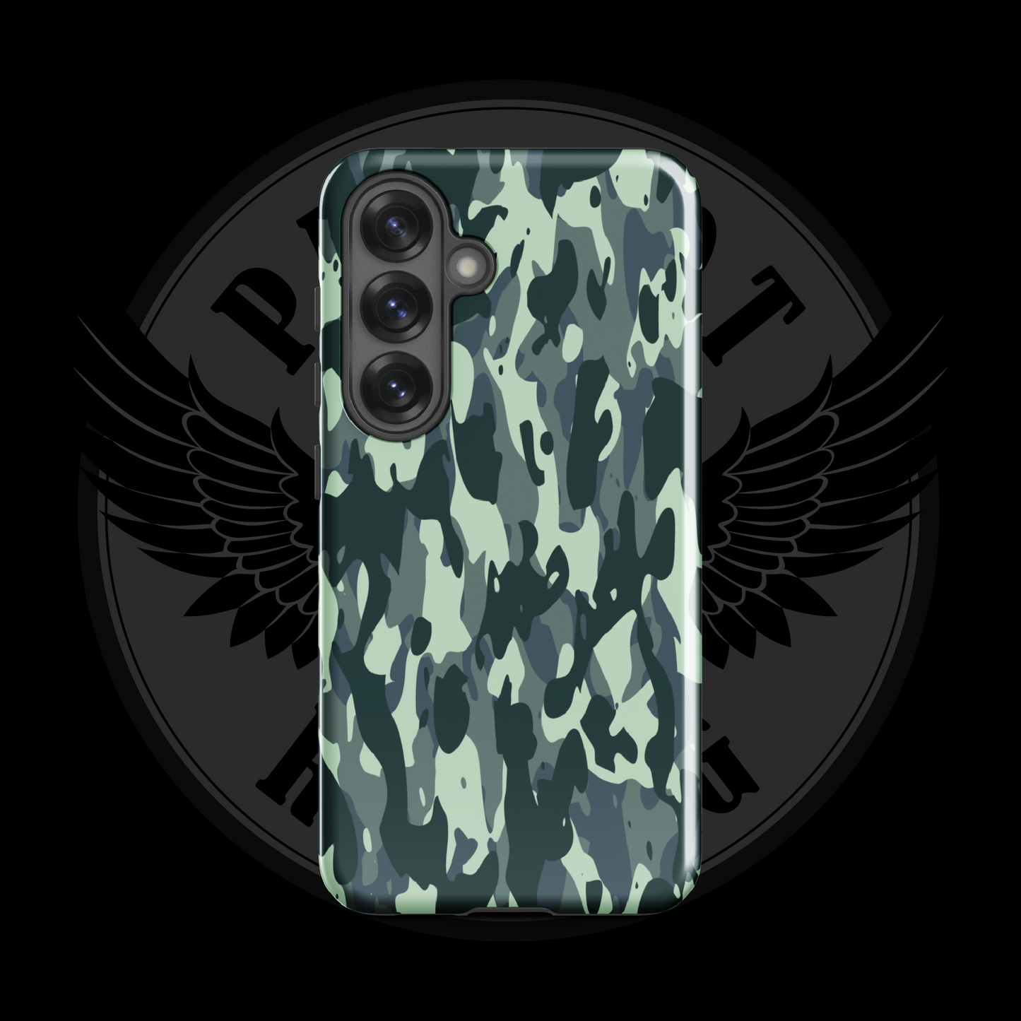 Midnight Stealth Camo Samsung Case – Tactical Dual-Layer Protection with Free Shipping